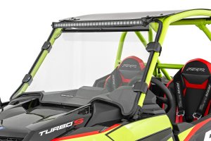 Polaris RZR Turbo S LED Light Kit - Front - Rough Country - 30 Inch | Black Series - Black - '21-'22